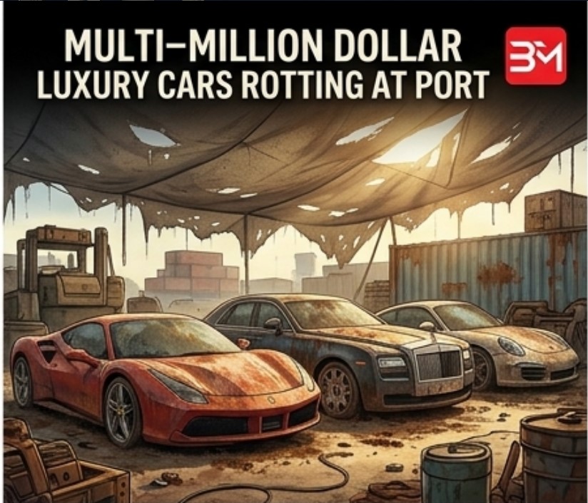 Multi-Million Dollar Luxury Cars Rotting at Port