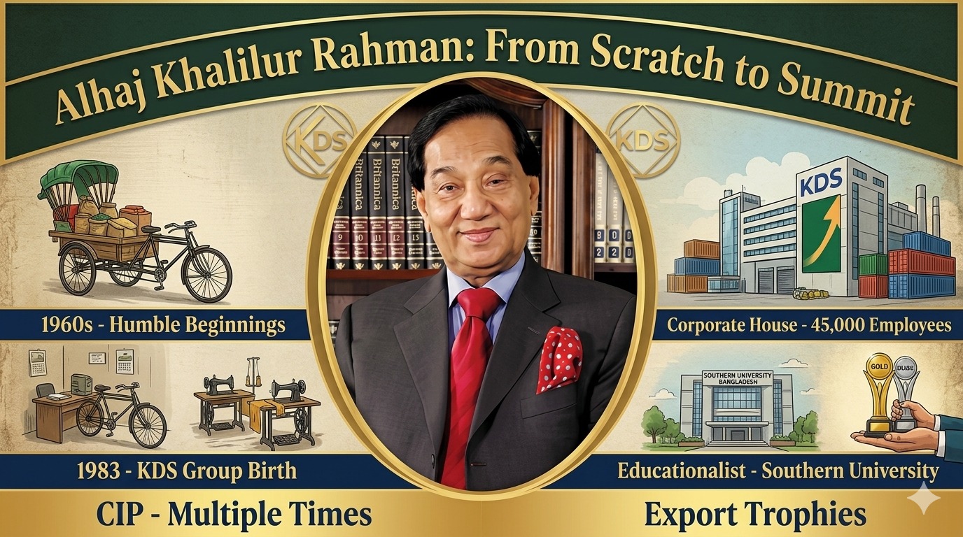 From Scratch to Summit Alhaj Khalilur Rahman is a prime example of how sheer determination and sharp foresight can elevate an individual from a humble beginning to the absolute pinnacle of success.